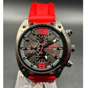 Diesel Overflow DZ4481 Chronograph Red Silicone 55mm Men’s Watch